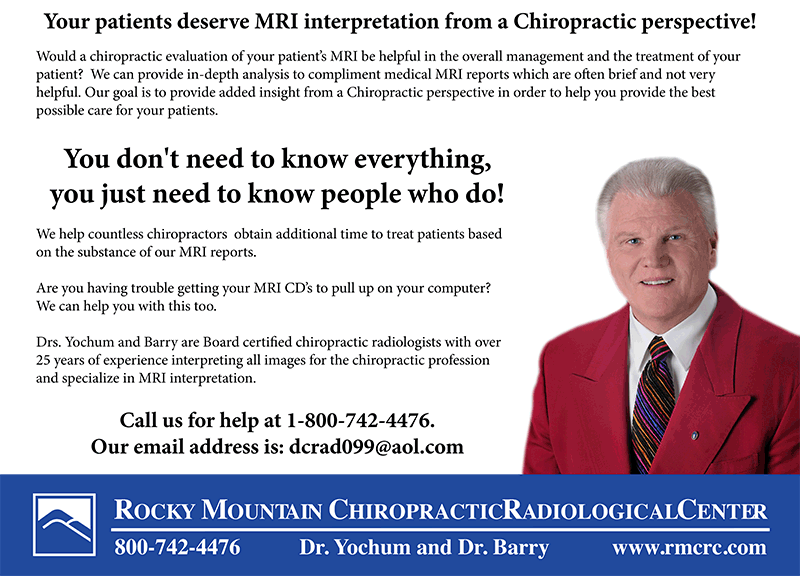 ROCKY MOUNTAIN CHIROPRACTIC RADIOLOGY CENTER
